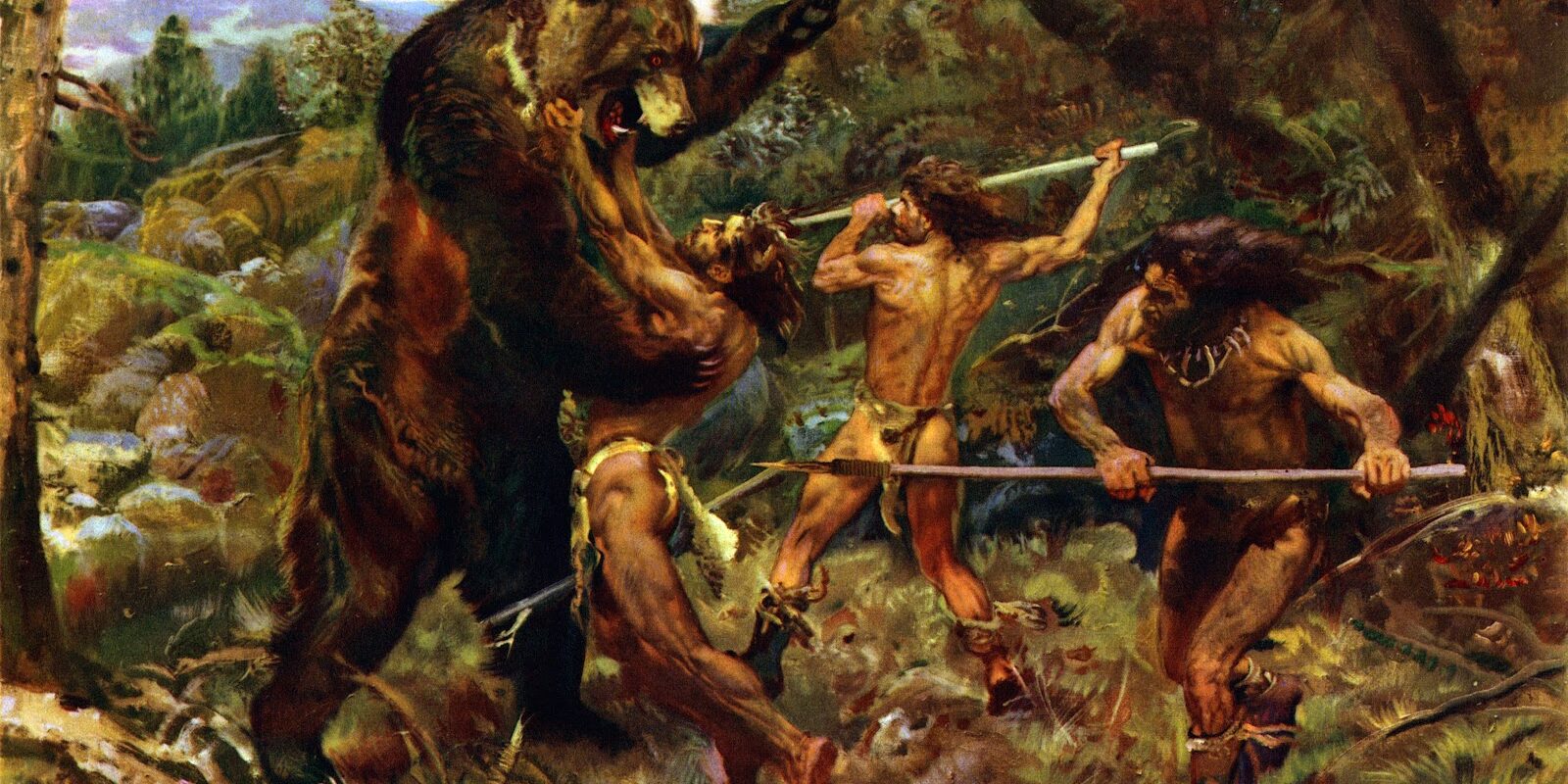 hunting_the_cave_bear_by_zdenek_burian_1952